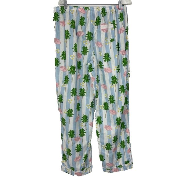 Sant & Abel X Gray Malin Palm Tree Pajamas Set Size L 100% Cotton Summer Cabana - Picture 9 of 15